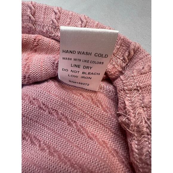 GiGio USA Women’s Textured Pink Mauve Knit Babydoll Top Size M - Picture 4 of 6
